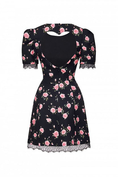 Mini Dress with Heart-Shaped Open Back