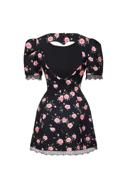 Mini Dress with Heart-Shaped Open Back