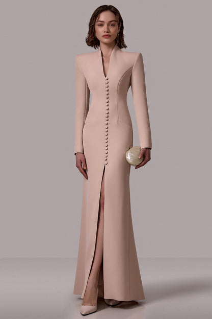 Long-Sleeve Maxi Dress