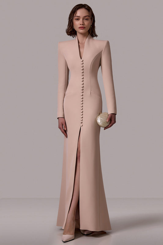 Long-Sleeve Maxi Dress