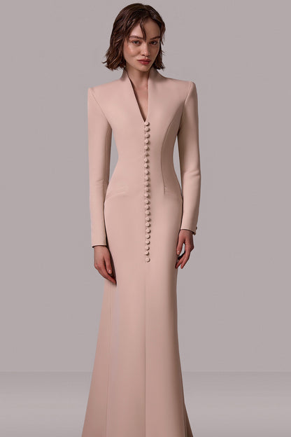 Long-Sleeve Maxi Dress