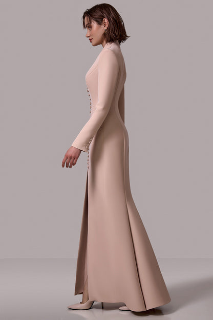 Long-Sleeve Maxi Dress