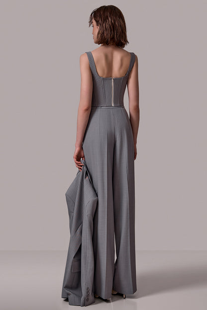 Straight Leg Striped Trousers