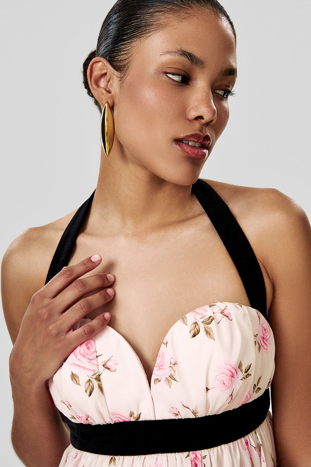 Floral Print Chiffon Dress