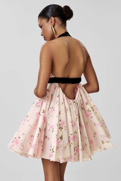 Floral Print Chiffon Dress