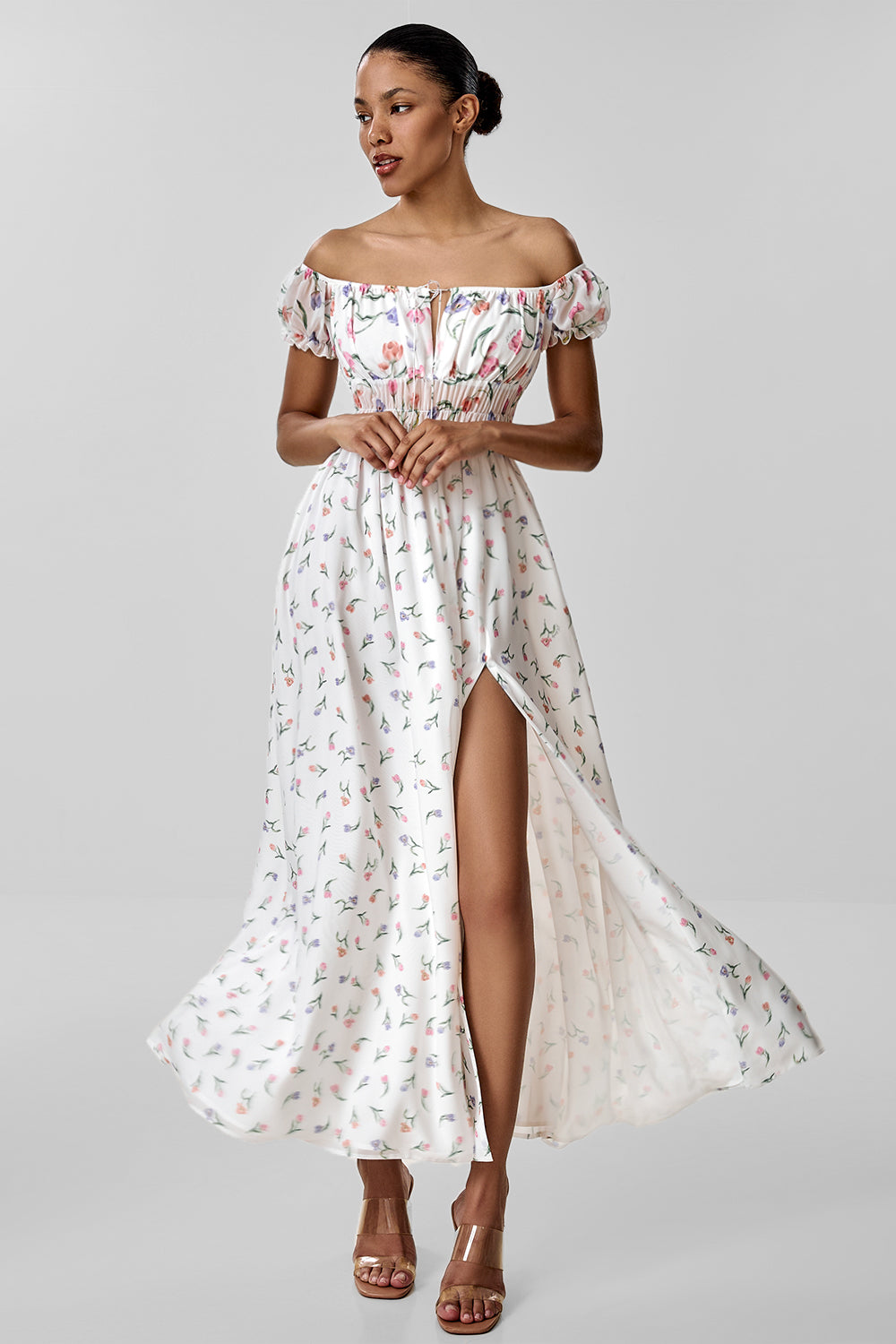 Off-Shoulder Ruffle Dress