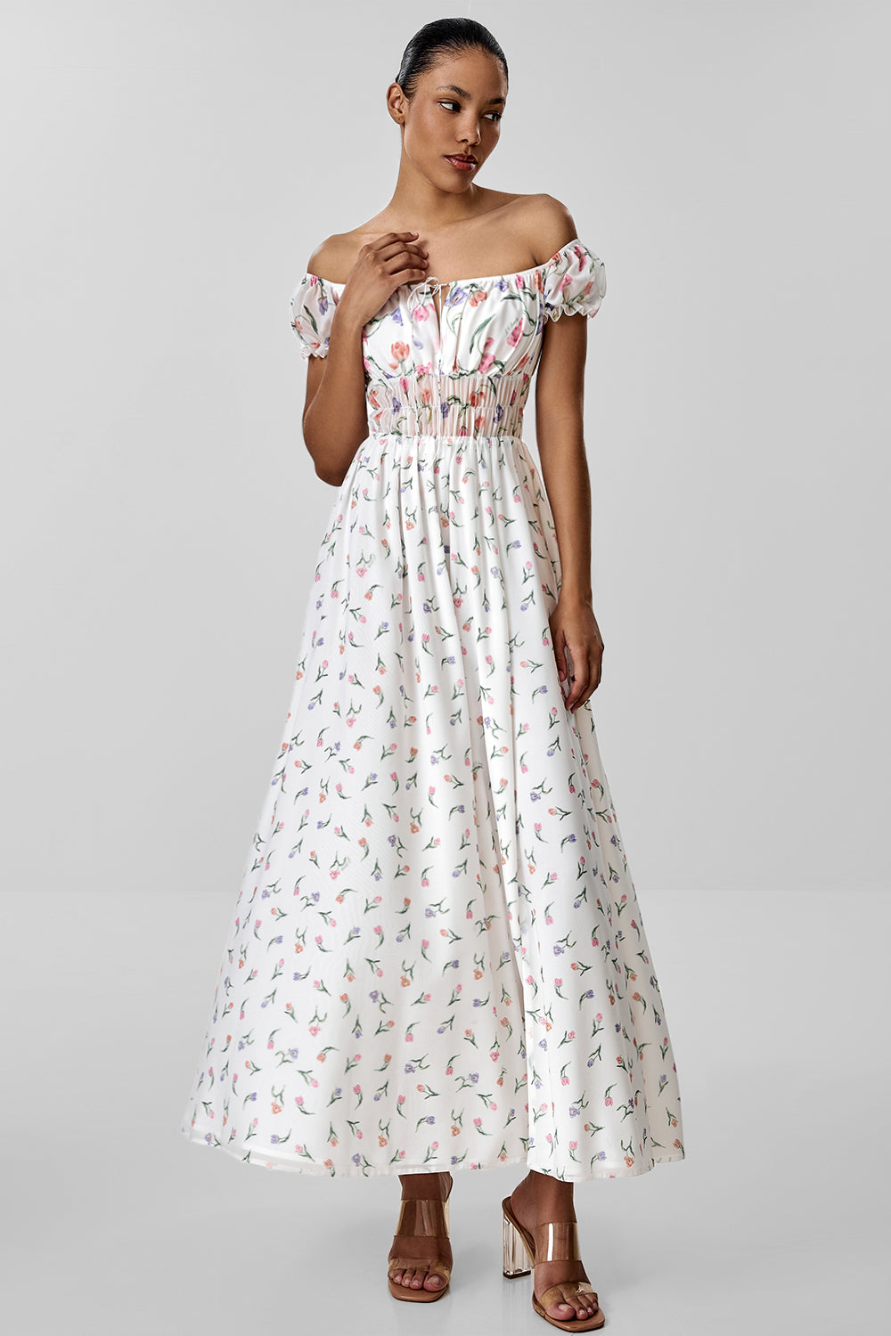 Off-Shoulder Ruffle Dress