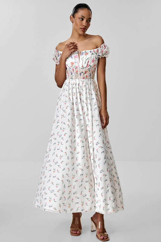Off-Shoulder Ruffle Dress