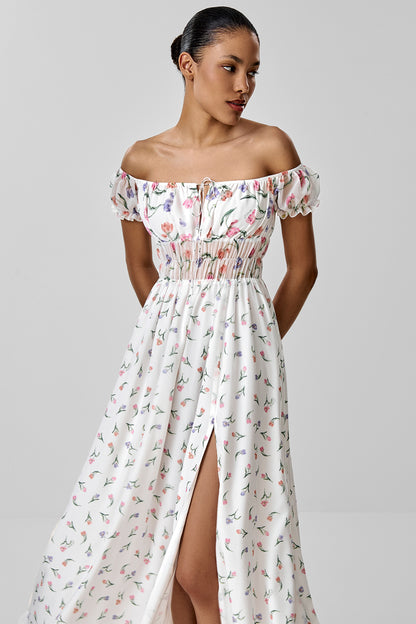 Off-Shoulder Ruffle Dress