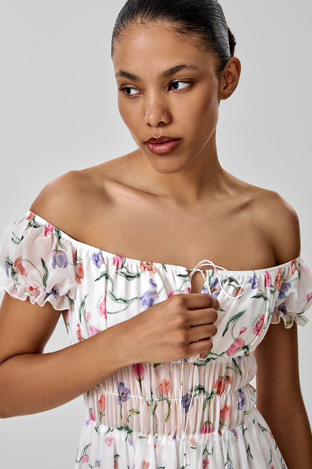 Off-Shoulder Ruffle Dress