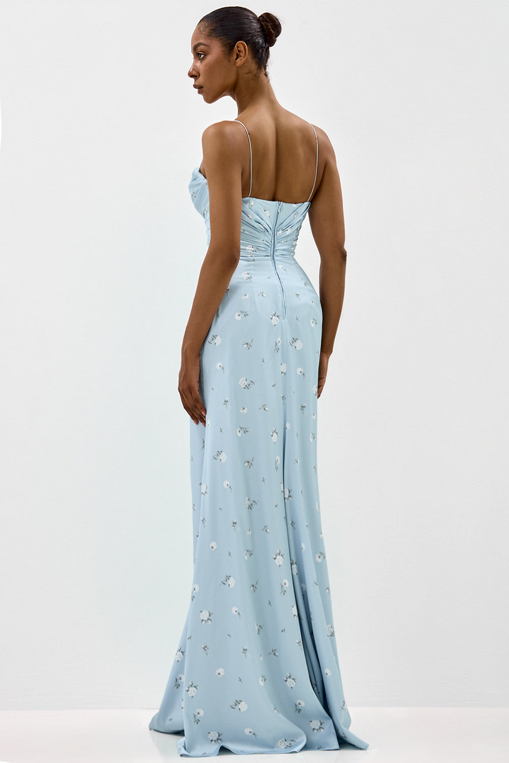 Floral Print Dress with Shaped Hip Panels