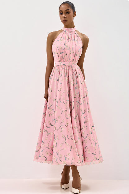 Draped Halter Neck Dress