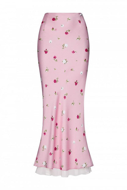 Floral Print Midi Skirt