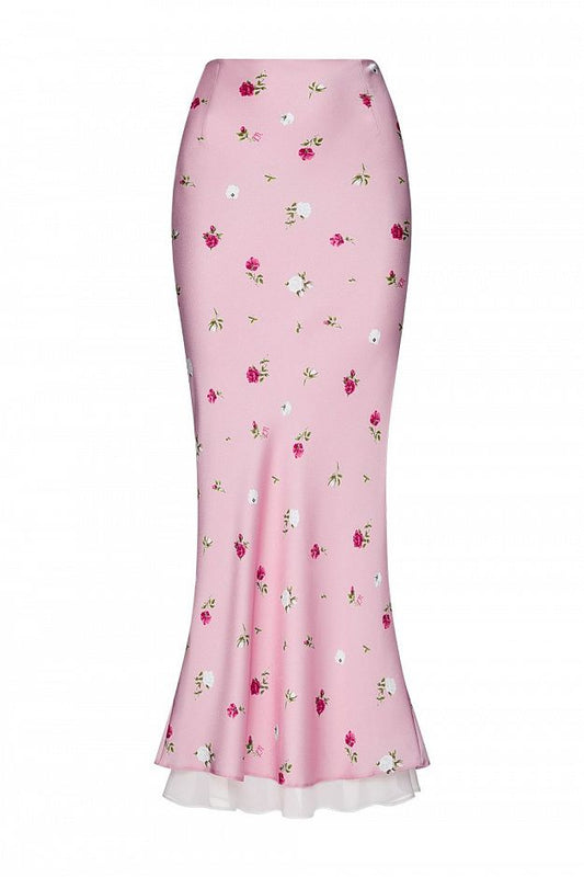 Floral Print Midi Skirt
