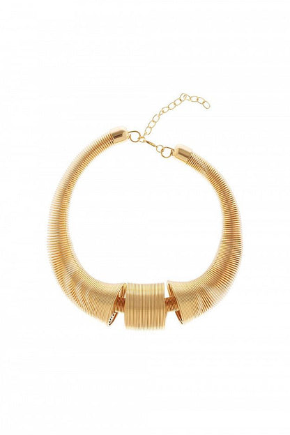 Metal Choker with Embossed Texture