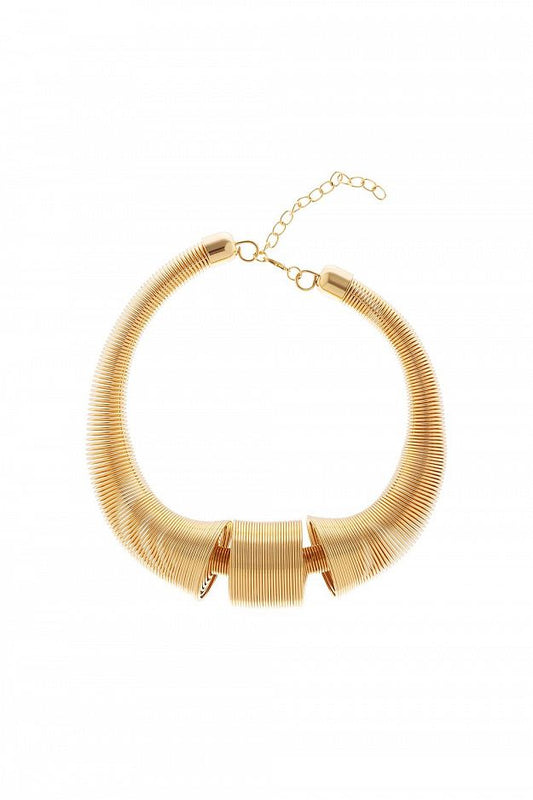 Metal Choker with Embossed Texture