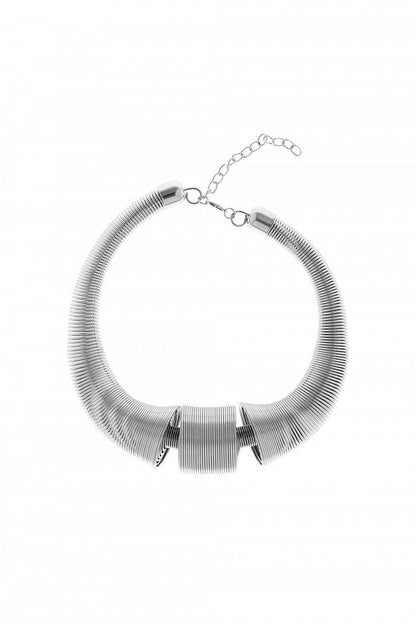 Metal Choker with Embossed Texture
