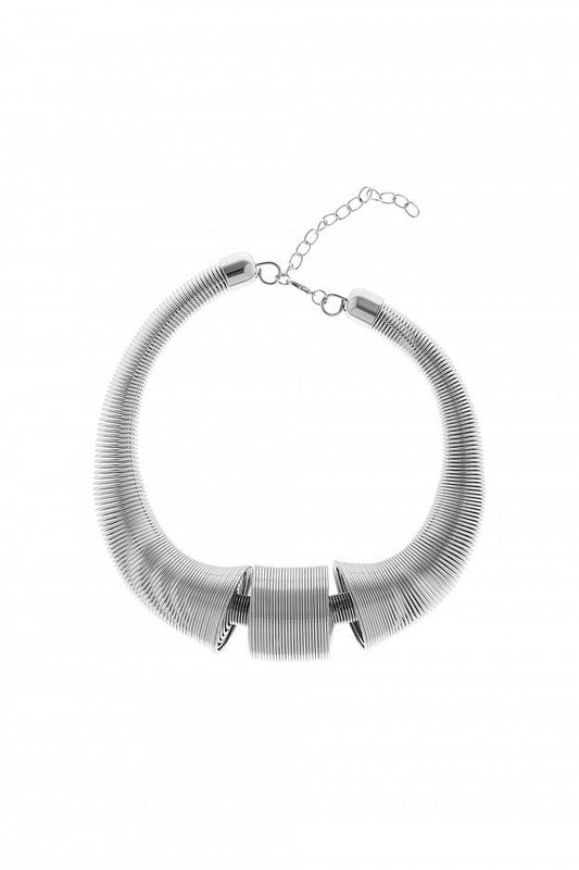 Metal Choker with Embossed Texture