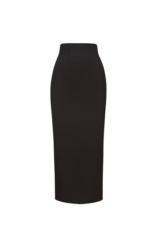 Pencil skirt with a slit