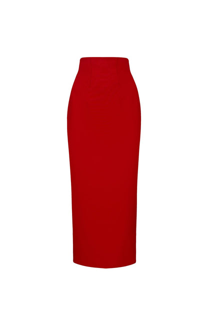Pencil skirt with a slit