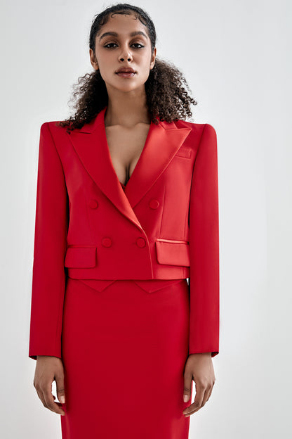 Short double-breasted jacket