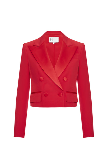 Short double-breasted jacket