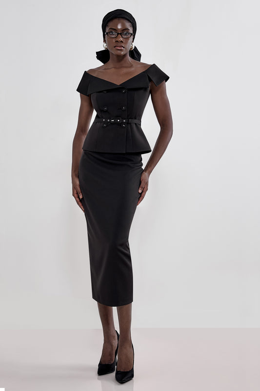 Midi pencil skirt
