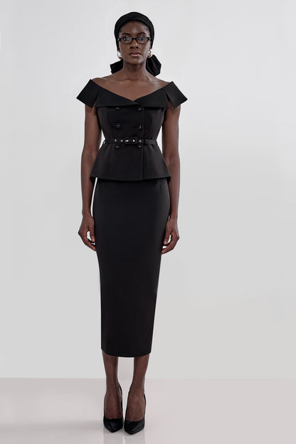 Midi pencil skirt