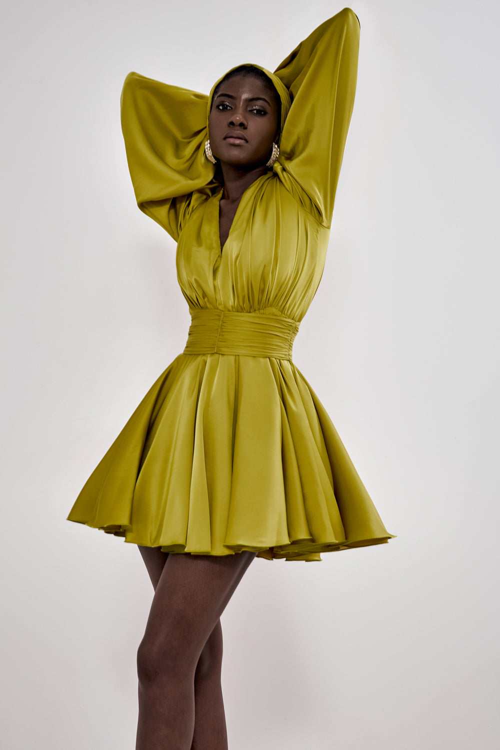 Frilled skater dress