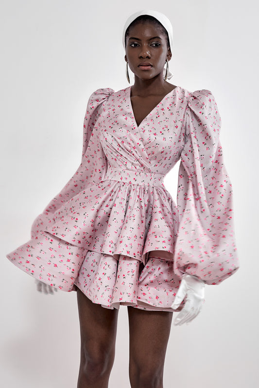 Dress With Layered Volume Skirt