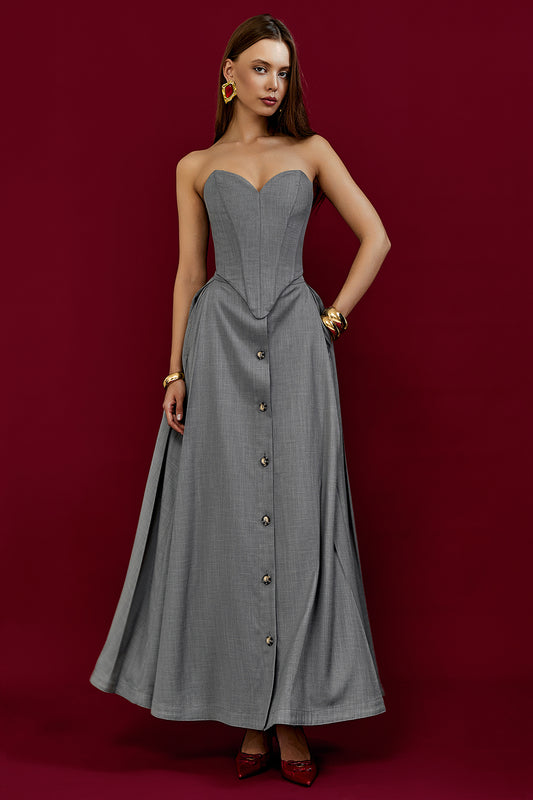 Wide-Leg Skirt Trousers