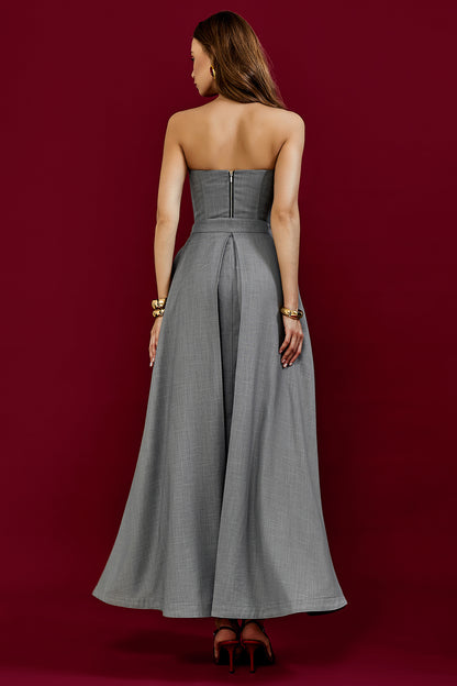 Wide-Leg Skirt Trousers