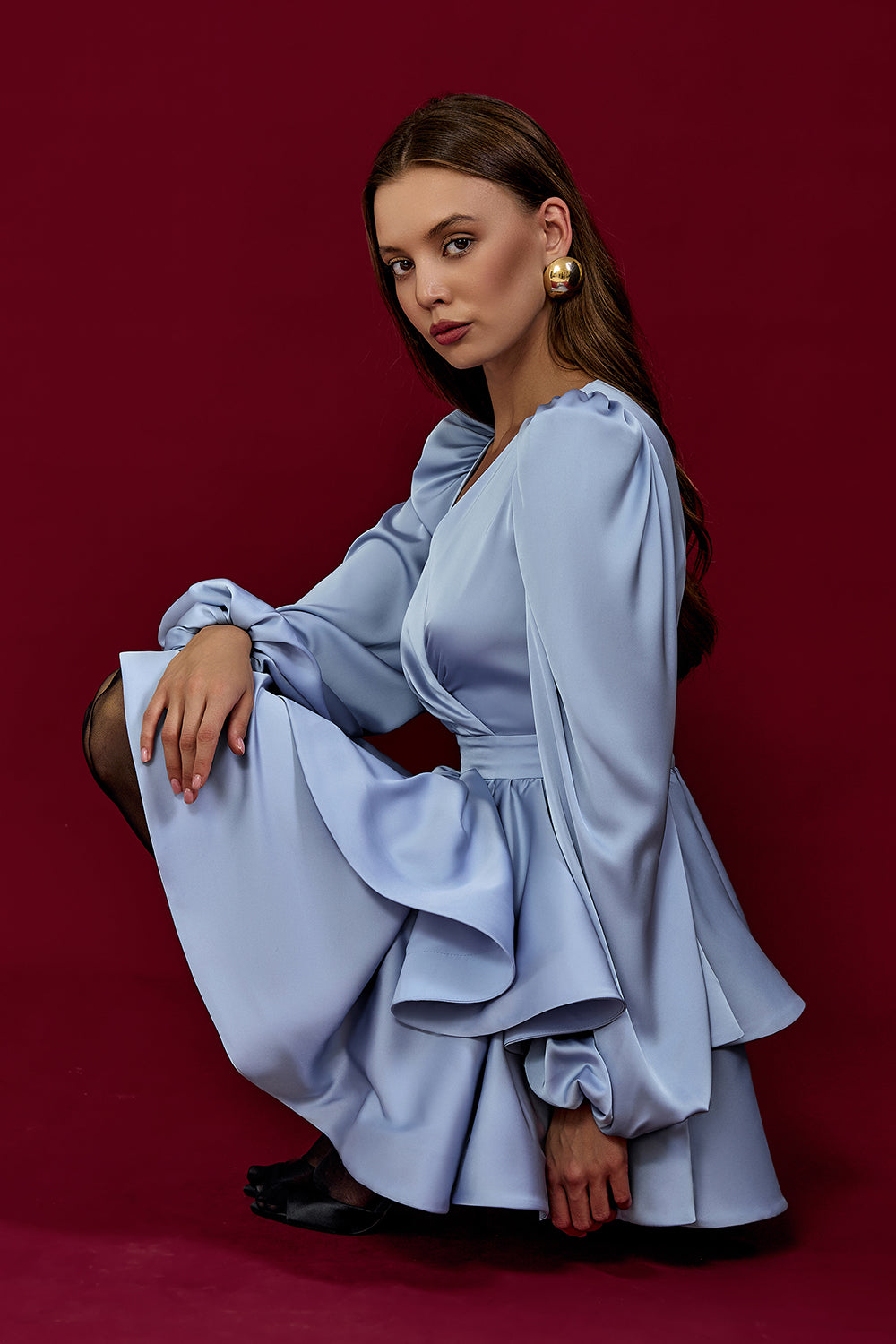 Mini Dress with Ruffles