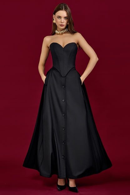 Wide-Leg Skirt Trousers