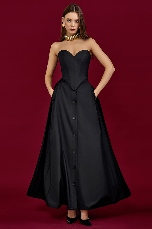 Wide-Leg Skirt Trousers