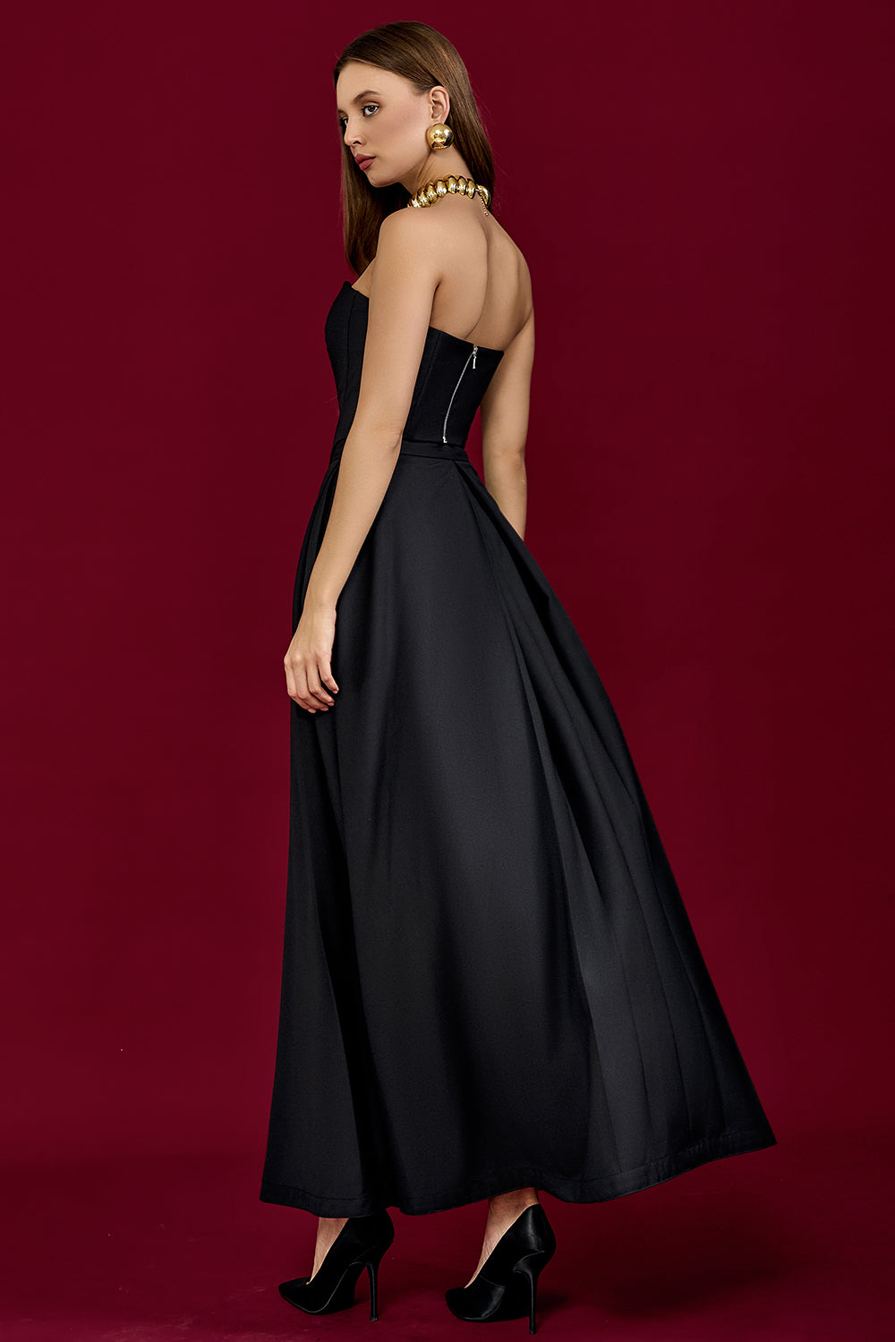 Wide-Leg Skirt Trousers