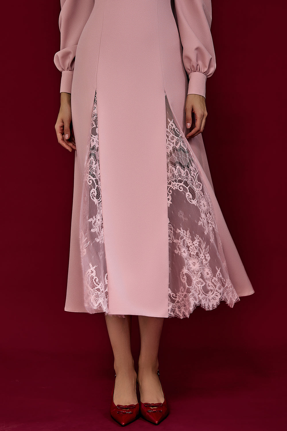 Long-Sleeve Midi Dress