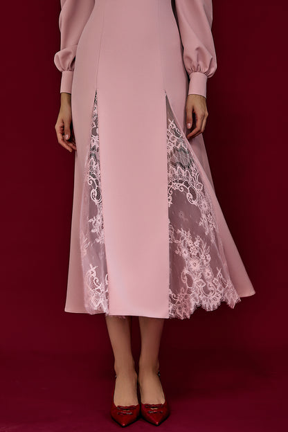 Long-Sleeve Midi Dress