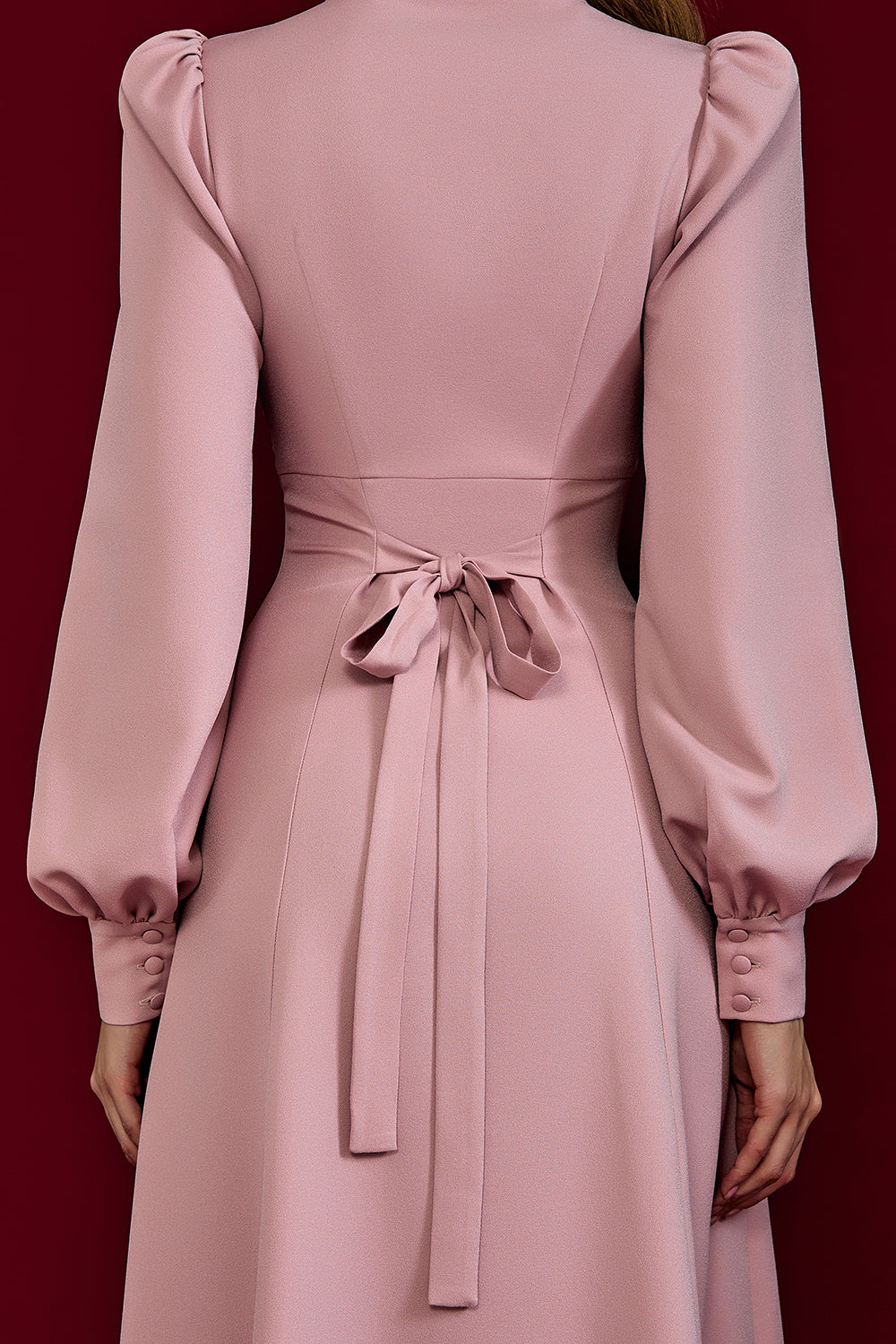 Long-Sleeve Midi Dress