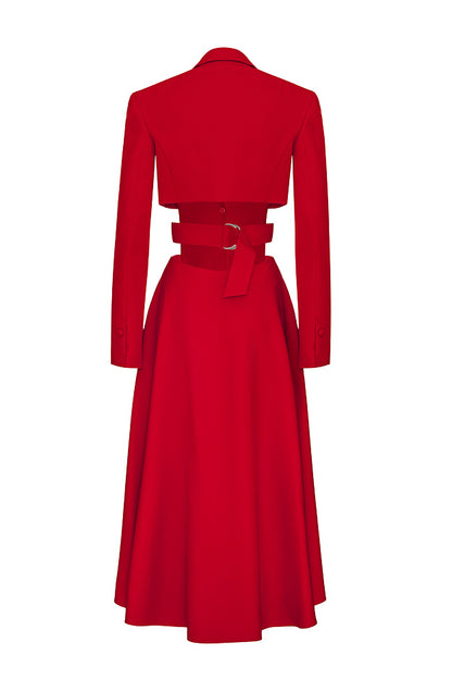 Blazer Dress with Accent Cutout at the Waist