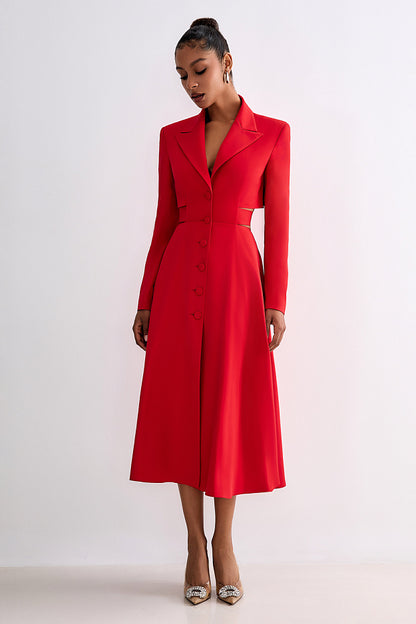 Blazer Dress with Accent Cutout at the Waist
