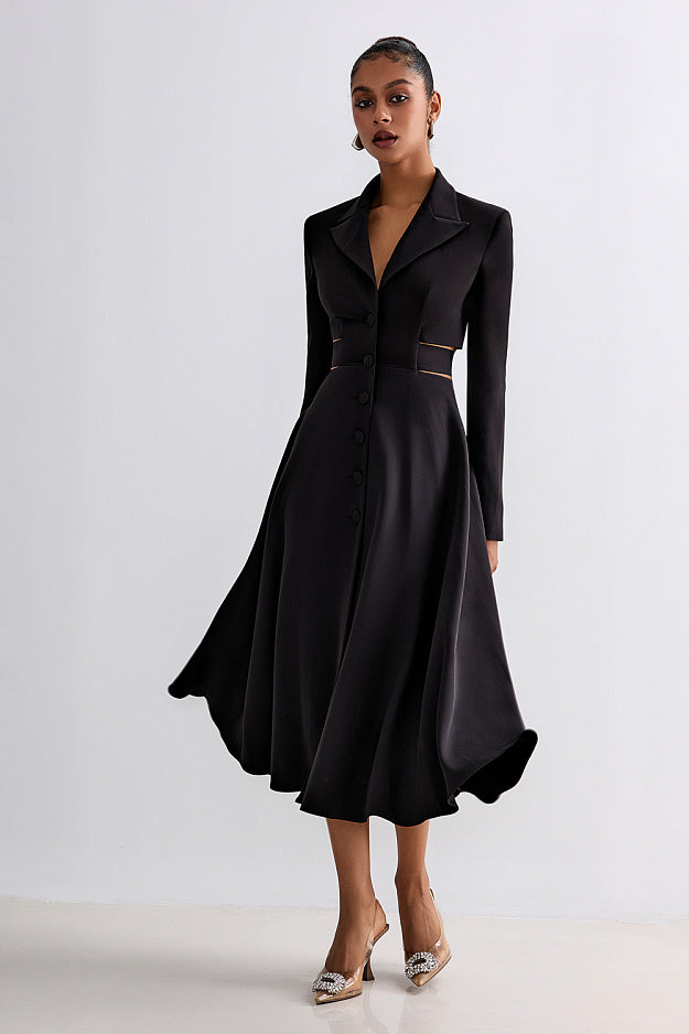 Blazer Dress with Accent Cutout at the Waist
