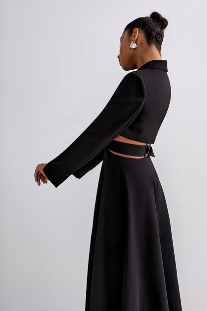 Blazer Dress with Accent Cutout at the Waist