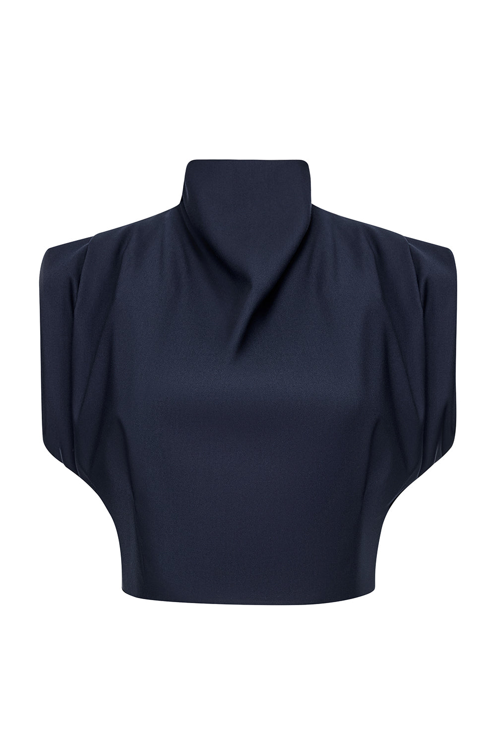 Crop Top with a Stand-Up Collar
