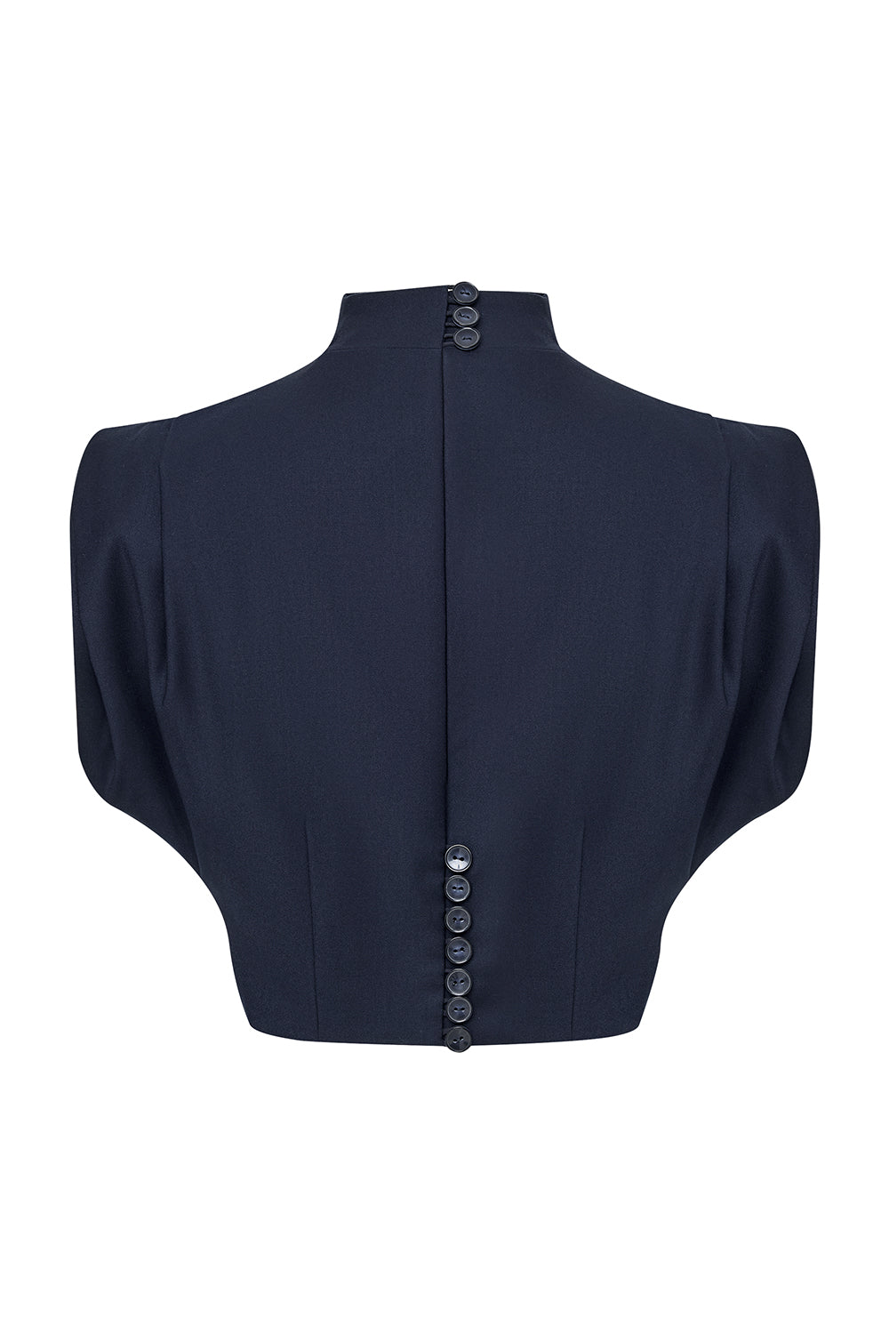 Crop Top with a Stand-Up Collar