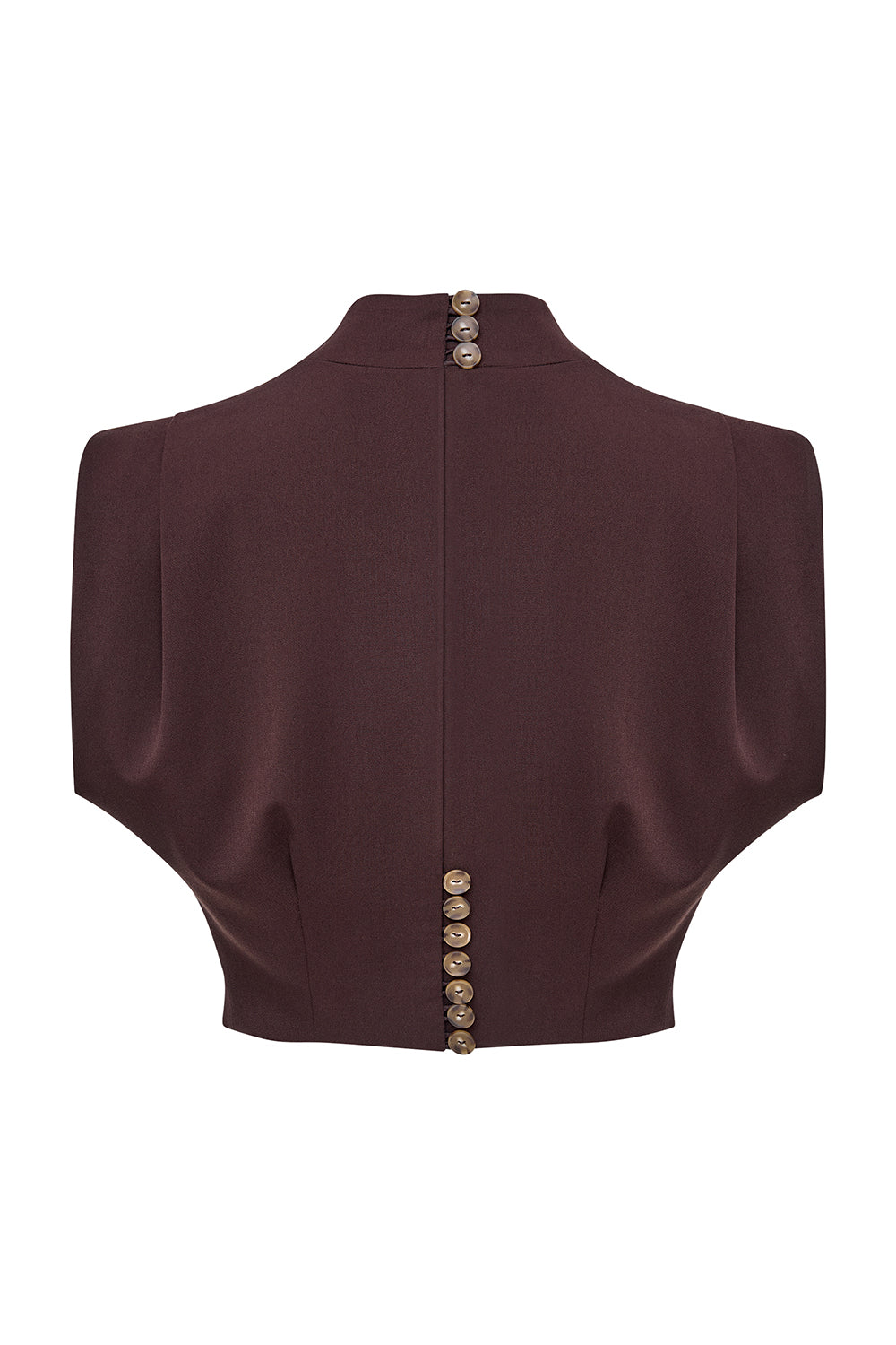 Crop Top with a Stand-Up Collar
