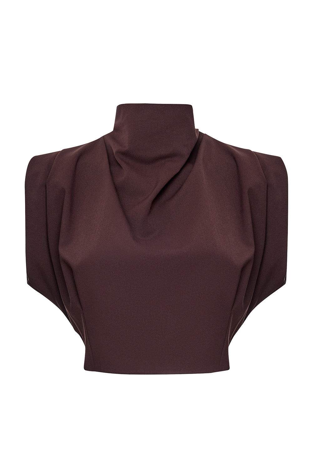 Crop Top with a Stand-Up Collar