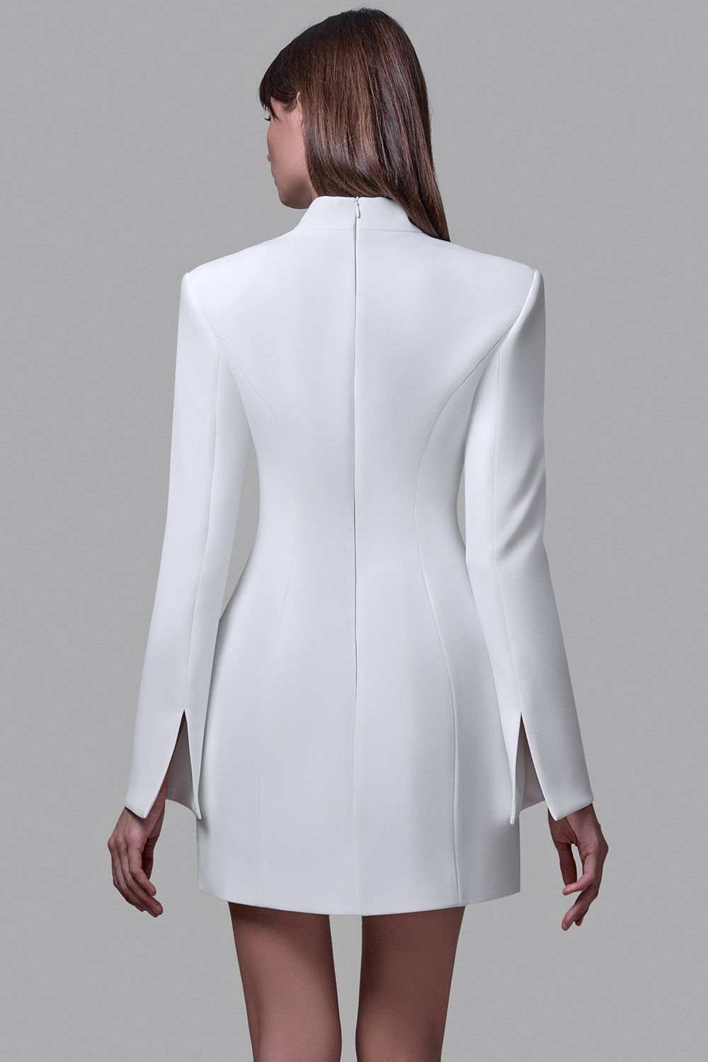 Button-Front Blazer Dress
