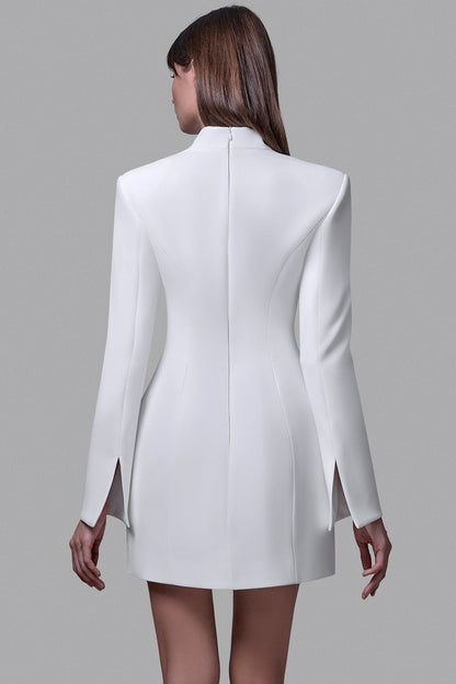 Button-Front Blazer Dress