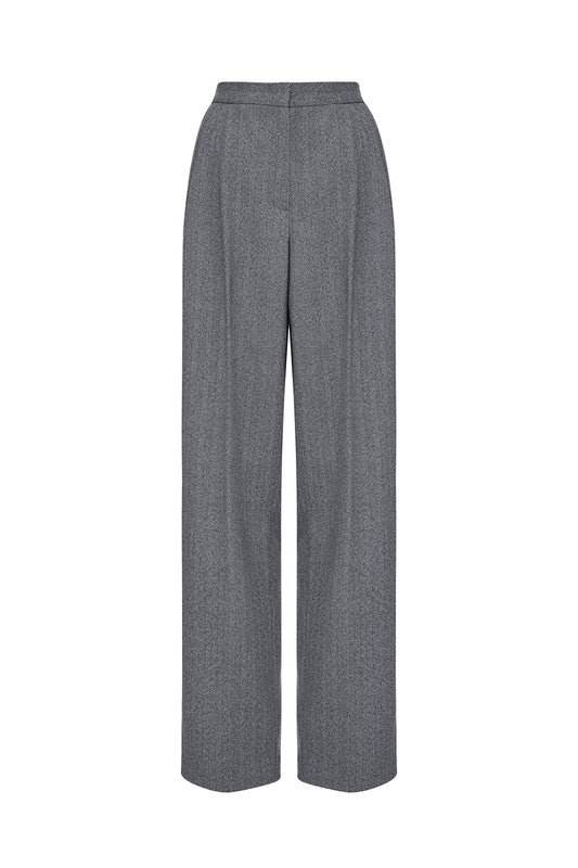 Structured Wide-Leg Trousers